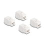 DeLOCK 86051 Módulo Keystone RJ45 Cat.6A UTP Blanco (4 unidades)