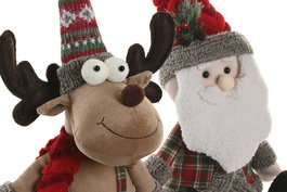 DKD Home Decor Figura Navidad Alpina Rojo Verde 16 x 51 x 23 cm (2 Unidades)