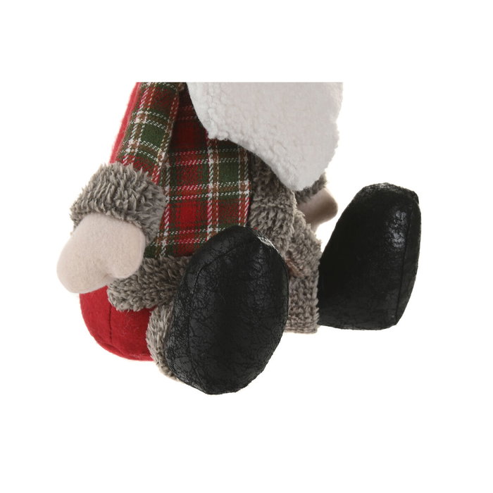 DKD Home Decor Figuras de Poliéster Navidad Alpina 2 Piezas Rojo y Verde