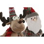 DKD Home Decor Figuras de Poliéster Navidad Alpina 2 Piezas Rojo y Verde