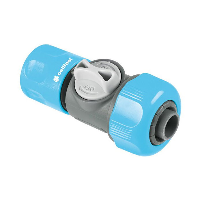 Cellfast Conector rápido de manguera con válvula 3/4 pulg Cellfast Conector rápido de manguera con válvula 3/4 pulg
