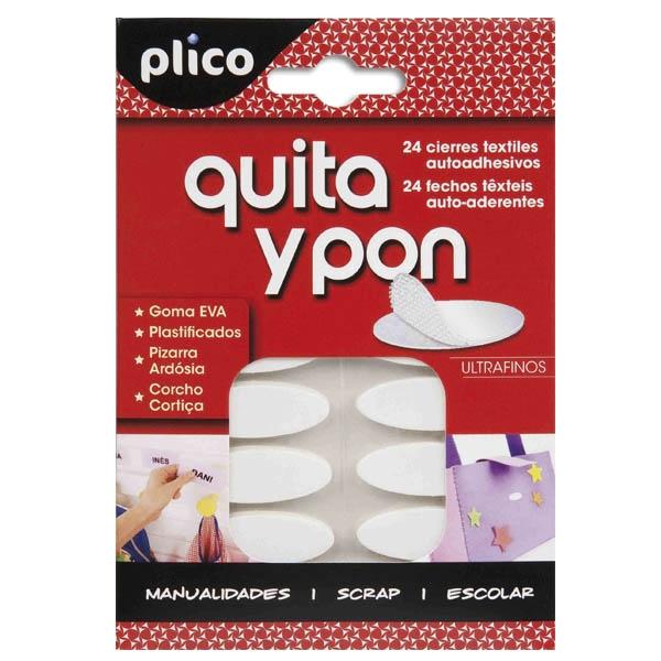Plico Cierres Textiles Autoadhesivos Quita y Pon Ovalados de 24 Unidades Plico Cierres Textiles Autoadhesivos Quita y Pon Ovalados de 24 Unidades