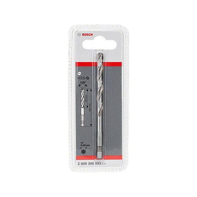 Bosch HSS-G Broca de centrar 6,35 mm con vástago hexagonal