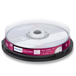 Philips DVD+RW 4,7GB 4x SP (Pack de 10 unidades)