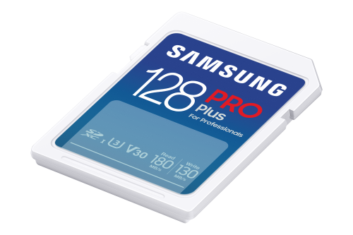 Samsung PRO Plus MB-SD128S Tarjeta SDXC de 128 GB, UHS-I Clase 10, Velocidad de Lectura 180 MB/s, Velocidad de Escritura 130 MB/s