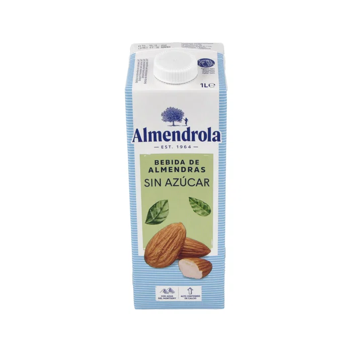 ALMENDROLA Bebida Vegetal de Almendra Sin Azúcar 1 Litro Pack 6 Unidades