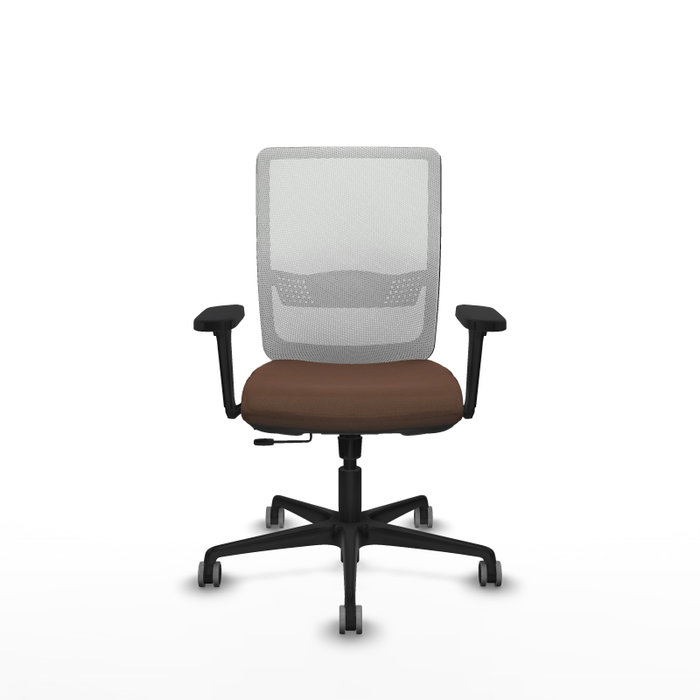 PIQUERAS Y CRESPO Silla de oficina Haches con mecanismo Sincro/Traslack, Marrón y Blanco PIQUERAS Y CRESPO Silla de oficina Haches con mecanismo Sincro/Traslack, Marrón y Blanco