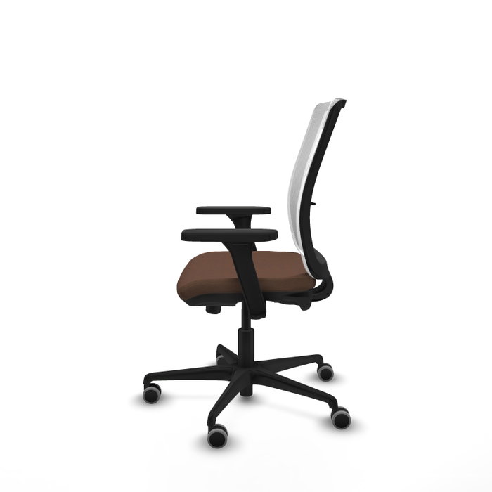 PIQUERAS Y CRESPO Silla de oficina Haches con mecanismo Sincro/Traslack, Marrón y Blanco PIQUERAS Y CRESPO Silla de oficina Haches con mecanismo Sincro/Traslack, Marrón y Blanco