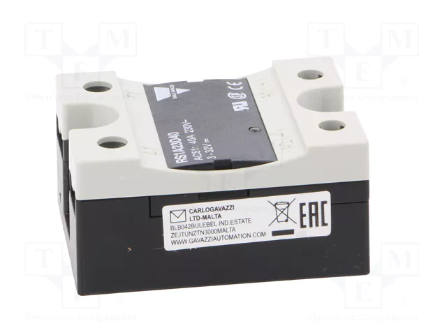 CARLO GAVAZZI RS1A23D40 Relé semiconductor monofásico 40A 42-265VAC CARLO GAVAZZI RS1A23D40 Relé semiconductor monofásico 40A 42-265VAC