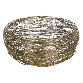 Bowl Dorado Acero Inoxidable Decoración 34 X 34 X 16 cm