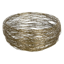 Ixia Bowl Dorado de Acero Inoxidable Decoración 34 x 34 x 16 cm