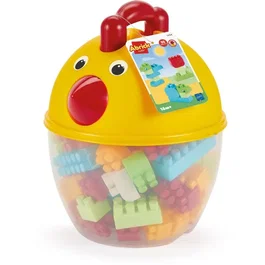 Ecoiffier ABRICK - Gallina de Construcción 90 Piezas, Juguete de Ladrillos Multicolor para Construir Animales, +18 Meses, Origen Francia