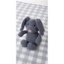 Creaciones Llopis Set de Manta Cuadros Gris 90 x 75 cm + Perro 26 cm