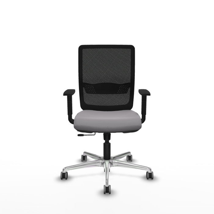 PIQUERAS Y CRESPO Silla de oficina Haches Gris con mecanismo Sincro/Traslack