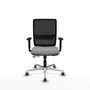 PIQUERAS Y CRESPO Silla de oficina Haches Gris con mecanismo Sincro/Traslack
