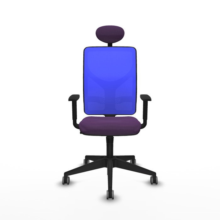 PIQUERAS Y CRESPO Silla de oficina Motilla con mecanismo Sincro, Morado y Azul