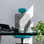 PIQUERAS Y CRESPO Silla de oficina Motilla con mecanismo Sincro, Morado y Azul