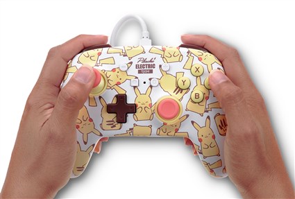 Power A Mando con Cable 1526547-01 para Nintendo Switch Pikachu Blush con Cable de 3m y Botones Asignables