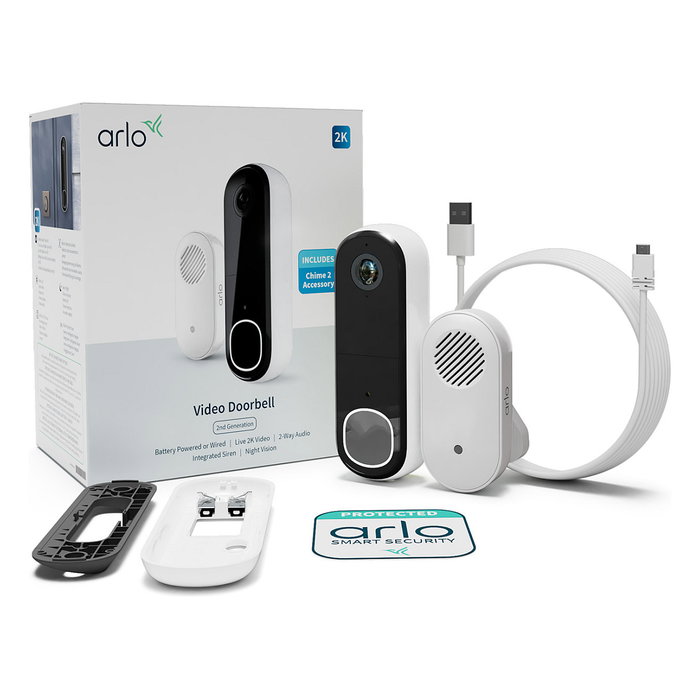 Arlo Essential 2 Video Doorbell 2K con Chime V2 BNDL Arlo Essential 2 Video Doorbell 2K con Chime V2 BNDL