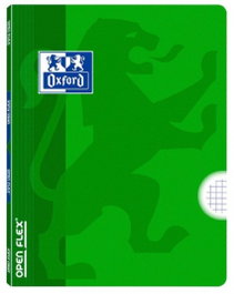 OXFORD Pack de 10 libretas Openflex A4 48h 90g cuadrícula 4x4 tapa plástico verde