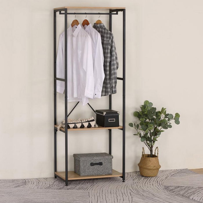 Home Deco Factory Perchero con 2 Estantes Colección Essentiel 60x40,4x167 cm