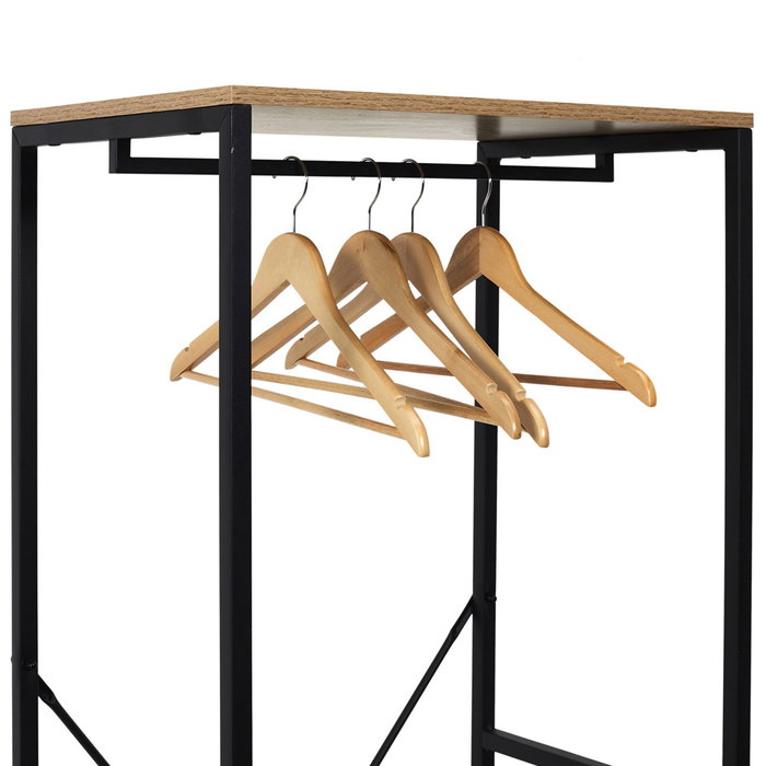 Home Deco Factory Perchero con 2 Estantes Colección Essentiel 60x40,4x167 cm