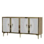 Hanah Home Consola Zafiro, Blanco, Dorado 150x75x32 cm