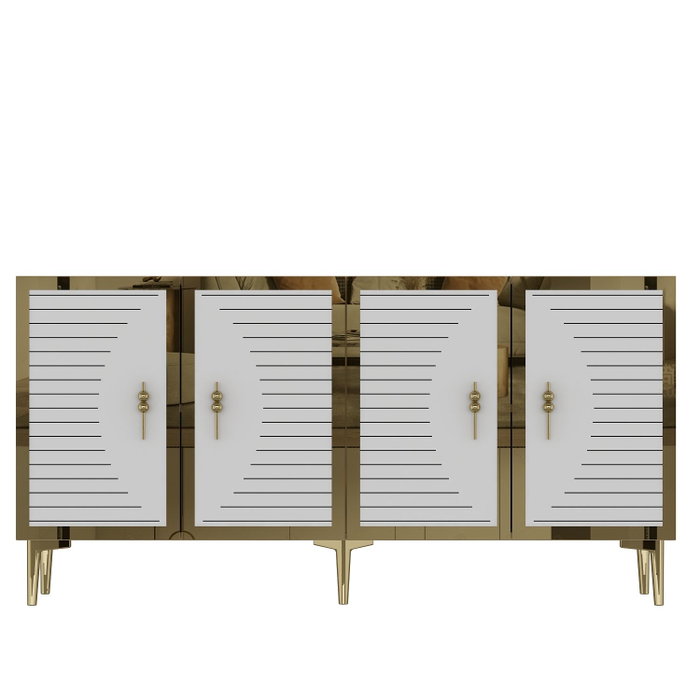 Hanah Home Consola Zafiro, Blanco, Dorado 150x75x32 cm Hanah Home Consola Zafiro, Blanco, Dorado 150x75x32 cm