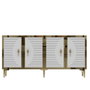 Hanah Home Consola Zafiro, Blanco, Dorado 150x75x32 cm