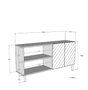 Hanah Home Consola Zafiro, Blanco, Dorado 150x75x32 cm