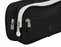 Antartik Fusion Flex Estuche Portatodo con 3 Cremalleras, Negro, Compañero Mochila, 110x220x60 mm