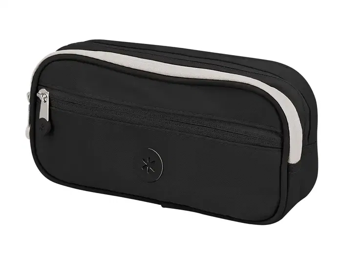 Antartik Fusion Flex Estuche Portatodo con 3 Cremalleras, Negro, Compañero Mochila, 110x220x60 mm Antartik Fusion Flex Estuche Portatodo con 3 Cremalleras, Negro, Compañero Mochila, 110x220x60 mm