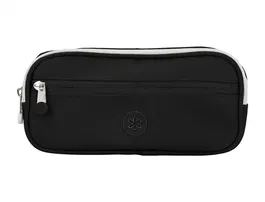 Antartik Fusion Flex Estuche Portatodo con 3 Cremalleras, Negro, Compañero Mochila, 110x220x60 mm