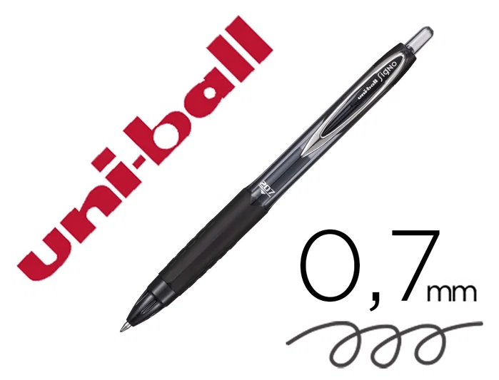 Uniball Bolígrafo SIGNO 207E Retráctil Negro 0,7 mm Uniball Bolígrafo SIGNO 207E Retráctil Negro 0,7 mm