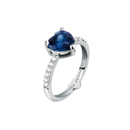 Chiara Ferragni Anillo First Love Brass CZ Azul Talla 10