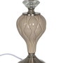 Lámpara Mesa Beige-Plata Cerámica-Metal 30 X 30 X 48 cm