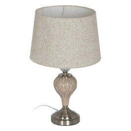 Ixia Lámpara de Mesa Beige-Plata de Cerámica y Metal