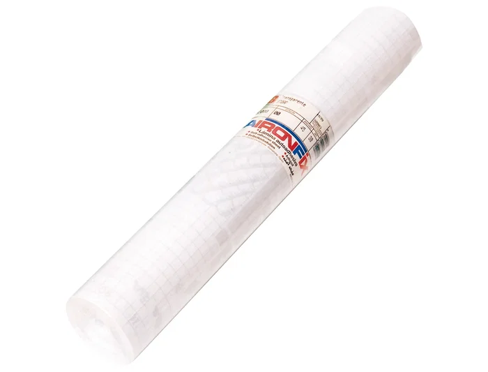 Aironfix Rollo Adhesivo Transparente y Removible 69614, Papel Plastificado Autoadhesivo para Forrar Superficies, 0.45 m de Ancho x 3 m de Largo