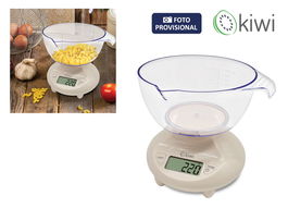 Inde Báscula Cocina Digital 1kg con Bol (8 Unidades)