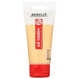 Talens Art Creation - Acrílico en tubo 75 mL, color Oro (801), semiopaco, excelente resistencia a la luz (+++)
