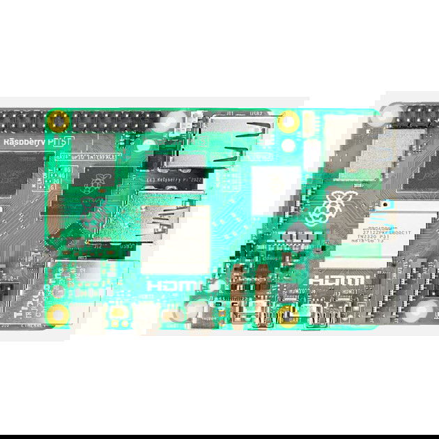 Raspberry Raspberry Pi 5 Placa Base de 8 GB RAM, Procesador ARM Cortex-A76 de 2.4 GHz Quad-Core, WiFi 802.11ac, Bluetooth 5.0, 2x HDMI 4Kp60, USB 3.0