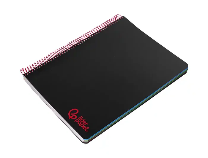 Liderpapel Cuaderno Espiral A6 Micro Wonder Tapa Plástico 120 Hojas 90 Gr Cuadro 5mm 4 Bandas Color Negro Liderpapel Cuaderno Espiral A6 Micro Wonder Tapa Plástico 120 Hojas 90 Gr Cuadro 5mm 4 Bandas Color Negro