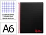 Liderpapel Cuaderno Espiral A6 Micro Wonder Tapa Plástico 120 Hojas 90 Gr Cuadro 5mm 4 Bandas Color Negro