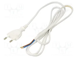 PLASTROL Cable de alimentación H03VVH2-F, OMY 2x0,75mm² con enchufe CEE 7/16 (C)