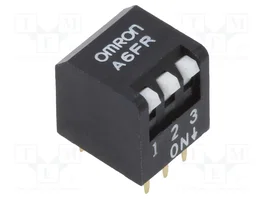 Aratas (Formerly Omron Components) DIP-SWITCH de 3 secciones, ON-OFF, THT