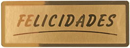 Etiquetas Regalo Adh. Rollo 300 Uds. 50X18 Felicidades Oro