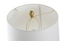 DKD Home Decor Lámpara Sobremesa Glam Blanco Dorado 43 x 72 x 43 cm Ceramica Algodon E27 50W