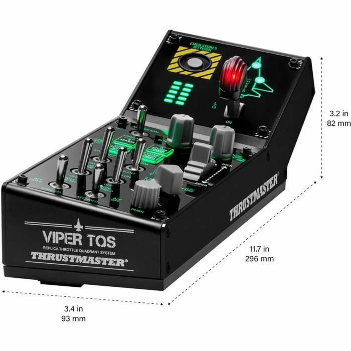 Thrustmaster VIPER Panel Negro USB Joystick/Palanca de control lateral + cuadrante de aceleración