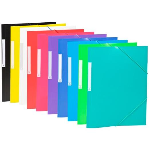 CARCHIVO Set de 10 Carpetas de Gomas y Solapas de Polipropileno Opaco Surtidas CARCHIVO Set de 10 Carpetas de Gomas y Solapas de Polipropileno Opaco Surtidas