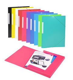 Carpeta De Gomas Y Solapas Carchivo Pp Opaco Fº Con Etiqueta Surtido (10 Col.) (Set de 10)